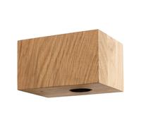 Aplique de pared SEGULA Cozy, roble aceitado, forma cúbica, E27
