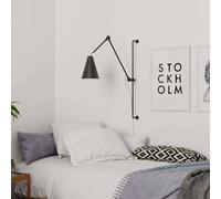 Aplique de pared Yukon Long de By Rydéns, negro mate, metal, E27