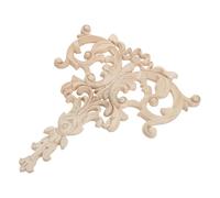 Aplique de Puerta Tallado Rosa Francesa Vintage para Pared y Hogar | Madera sin Pintar, Color Caqui, Instalación Fácil, Ligera y Estable, para Boda y Decoración Doméstica