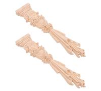 Aplique Decorativo de Madera Estilo Europeo Clásico, Columna | Textura Clara y Tallado Exquisito, Fácil de Pintar, para Estanterías y Espejos