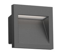 Aplique empotrable LED NOLA downlight para exterior IP54 antracita mate 90 x