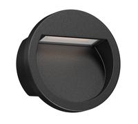 Aplique empotrable LED NOLA downlight para exterior IP54 negro mate 105mm