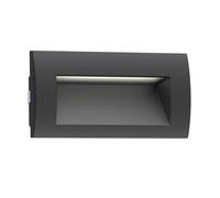 ledscom.de Aplique empotrable LED ZIBAL, downlight para exteriores, IP65, negro mate, 140 x 70mm, 3,3 W, 223lm, blanco frío
