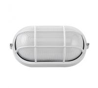 Aplique ext.oval aluminio apus grande 1xe27 blanco 11,5x27,5x15,5 cm ip44