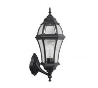 Aplique exterior aluminio becrux 1xe27 negro ip44 59,5x25x26 cm