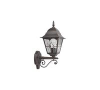 Fabrilamp Aplique exterior Abrila Bootes – Clásico aluminio y cristal 1xE27 IP44 Marrón