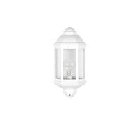 Fabrilamp Aplique exterior Abrila Shaula - Aluminio/cristal 1xE27 Blanco IP44 36,5x16,5x9,5 cm
