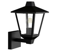 Philips Aplique de pared para exteriores Kinno, luz hacia arriba, Max 25W, casquillo E27, Negro