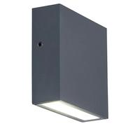 Aplique exterior LED Gemini XF (9,5 W, 3,8 x 11 x 11 cm, Gris oscuro, IP54)