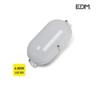 Aplique exterior led ovalado 9w 1080 lumens ip65 4.000k luz dia edm