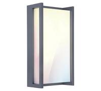 Aplique exterior LED Qubo (15 W, 11 x 7,1 x 22 cm, Gris oscuro, IP54)