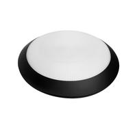 Aplique Exterior Matel Ø265mm | Portalámparas E27 (Máx. 15W) | Protección Estanca IP65 | Difusor Opal para Luz Homogénea | Color Negro o Blanco