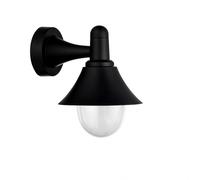 Aplique exterior mentol 1xe27 negro ip44 policarbonato 25x18,1x23,2