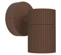 Eglo Tomelloso Lámpara de pared de exterior, iluminación exterior de la casa, lámpara de pared exterior con luz hacia abajo, aluminio marrón rojizo, casquillo GU10, IP44