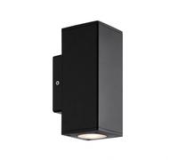 Aplique exterior yopol 2xgu10 negro policarbonato 18,6x7,6x9,9 cm