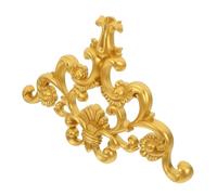 Aplique Floral Tallado Europeo de PVC Dorado para Esquinas y Molduras | Ligero, Superficie Pintable, Estilo Barroco Elegante, para Marcos, Repisas y Rincones del Hogar