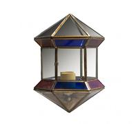 Aplique hexagonal 1xe27 granadino colores 27x20x11 cm