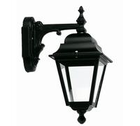 Aplique IP44 Rústico De Aluminio Negro E27 Elegante RENITA Lámpara Exterior