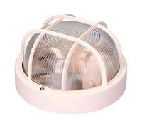 EDM Aplique Tarragona – Redondo blanco IP54 E27 40W Ø18,5 cm