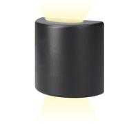 aplique led 3w 60lm 4000k luz dia ip54 12x12x6cm ovalado edm