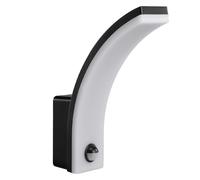 Maclean MCE512 B Aplique LED con Sensor de Movimiento y Crepuscular, Iluminación de Pared para Interior y Exterior, Lámpara 20W, IP65 Resistente al Agua, 2000lm, Blanco Neutro 4000K (Negro)