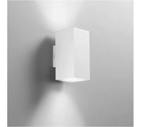 APLIQUE LED DOBLE EMISIÓN CON POSTE CUADRADO BLANCO 2X8W 1960LM CCT IP65 7.8X9.9X16CM