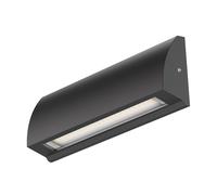 ledscom.de Aplique LED/luz de escalera SEGIN para exteriores, IP54, plano, downlight, negro mate, angular, 6,2 W, 566lm, blanco cálido