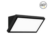 Aplique LED Matel 20W CCT de Alta Potencia | Cuerpo de Aluminio y PC | Temperatura de Color Regulable (3000K-4000K-6500K) | Protección Exterior IP65 | Medidas 268x132mm | Color Blanco o Negro