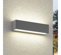 Aplique LED para exterior Arcchio Lengo, 25 cm, 2 luces, gris, CCT