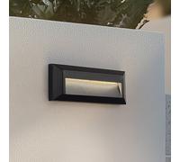 Aplique LED para exterior de Lindby, negro, juego de 2 unidades, PC