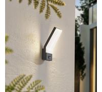 Aplique LED para exterior Korvik de Lindby, 26 cm, antracita, sensor