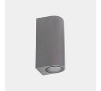 Aplique LED para exterior LEDS-C4 Eko Double, gris, ancho 7 cm, aluminio