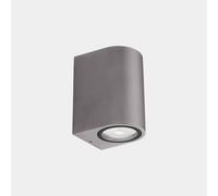 Aplique LED para exterior LEDS-C4 Eko Single, gris, ancho 7 cm, aluminio