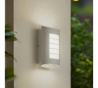 Aplique LED para exterior Lindby «Ismael», blanco, aluminio, altura 26,8 cm