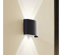 Aplique LED para exterior Lindby Ithan, 2 luces, antracita, 12 cm
