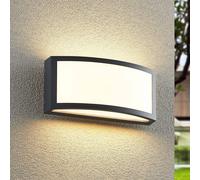 Aplique LED para exterior Lindby Jakari, angular, blanco