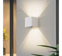 Aplique LED para exterior Lindby Smart Dara, 10 cm, blanco, CCT Tuya