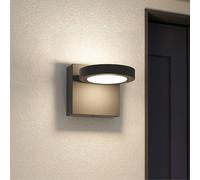 Aplique LED para exterior Lucande Belna, metal, IP65, antracita
