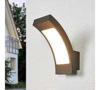 Aplique LED para exterior Lucande Juvia, 19 cm, antracita, IP54