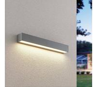 Lucande LED Lámpara de pared Led exterior Lengo (Moderno) en Gris hecho Aluminio (1 llama, lámparas para aplique, lámpara
