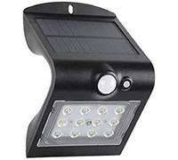 Aplique Led Solar con Sensor de Presencia y Crepuscular 1,5W 220Lm 4000K IP65 Negro