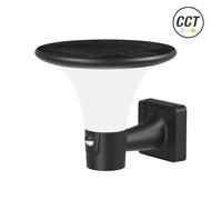 Aplique LED Solar de Pared Matel 10W | 1000 Lúmenes | Tecnología 3CCT (3 Tonos de Luz) | Sensor de Movimiento y Crepuscular | Mando a Distancia | Protección IP65