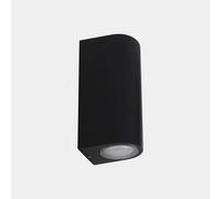 Aplique LEDS-C4 para exterior Eko Double, negro, ancho 7 cm, aluminio