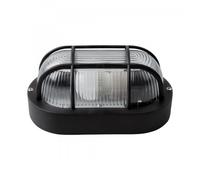 Aplique oval negro ip54 e27 max40w EL PRECIO INCLUYE 3 UNIDADES
