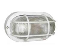 Aplique ovalado de aluminio con rejilla BLANCO E27 GSC 0700782