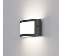 Eglo Lámpara de pared exterior Poggiarello, luz para fachada, artefacto de plástico antracita, unidad de punto de luz con casquillo E14, IP54