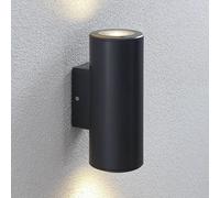 Aplique para exterior Lindby Nati, 22 cm, antracita, IP54, redondo