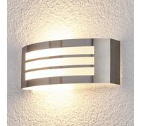 Lindby aplique de pared exterior en acero inoxidable, transparente