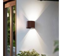 Aplique para exterior Lindby Smart LED Dara óxido redondo CCT RGB Tuya