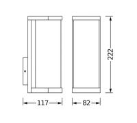 Aplique para exterior OSRAM ENDURA CLASSIC TUBULAR, gris oscuro IP44